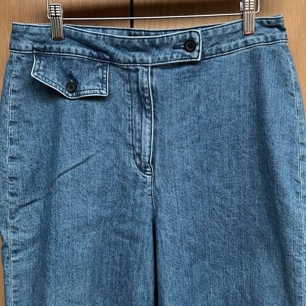 J Crew Point Sur Wide Leg Crop High Rise Jeans, Size 31 - Picture 4 of 9